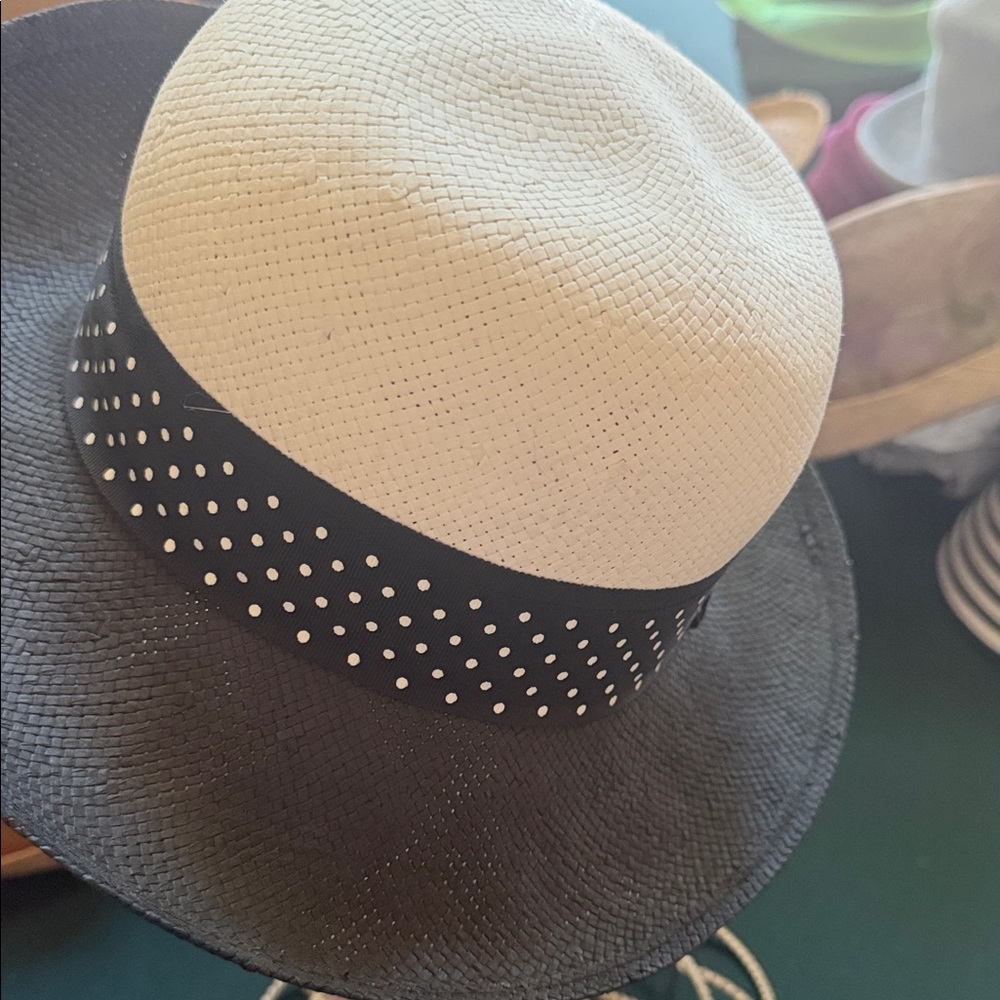 Elegant Black and White Polka Dot Women's Hat for summer
